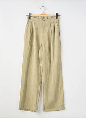Pantalon large tissage popeline taille normale vert MOLLY BRACKEN femme
