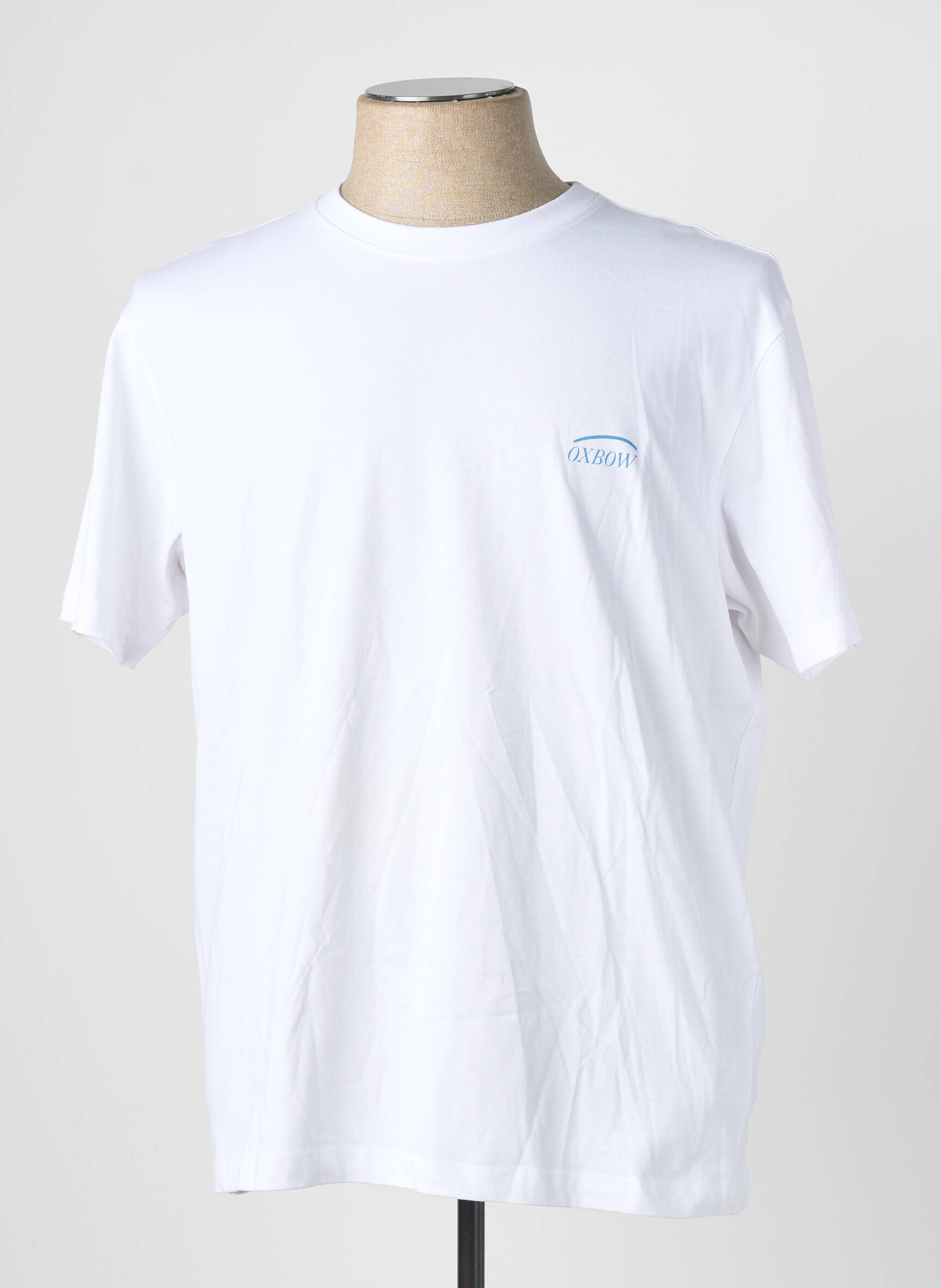 T-shirt sérigraphie floquée manches courtes blanc OXBOW homme