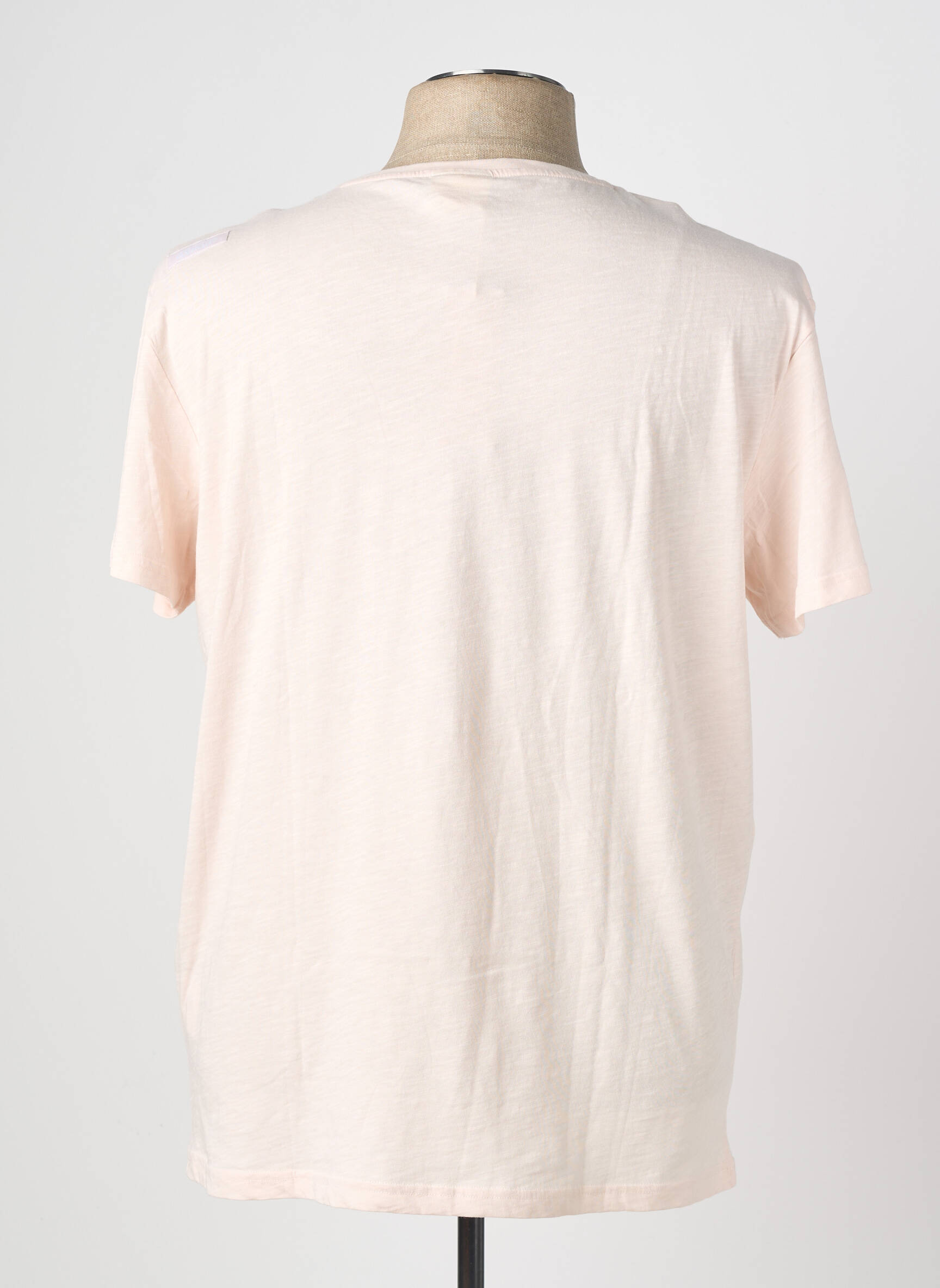 T-shirt sérigraphie floquée manches courtes rose OXBOW homme