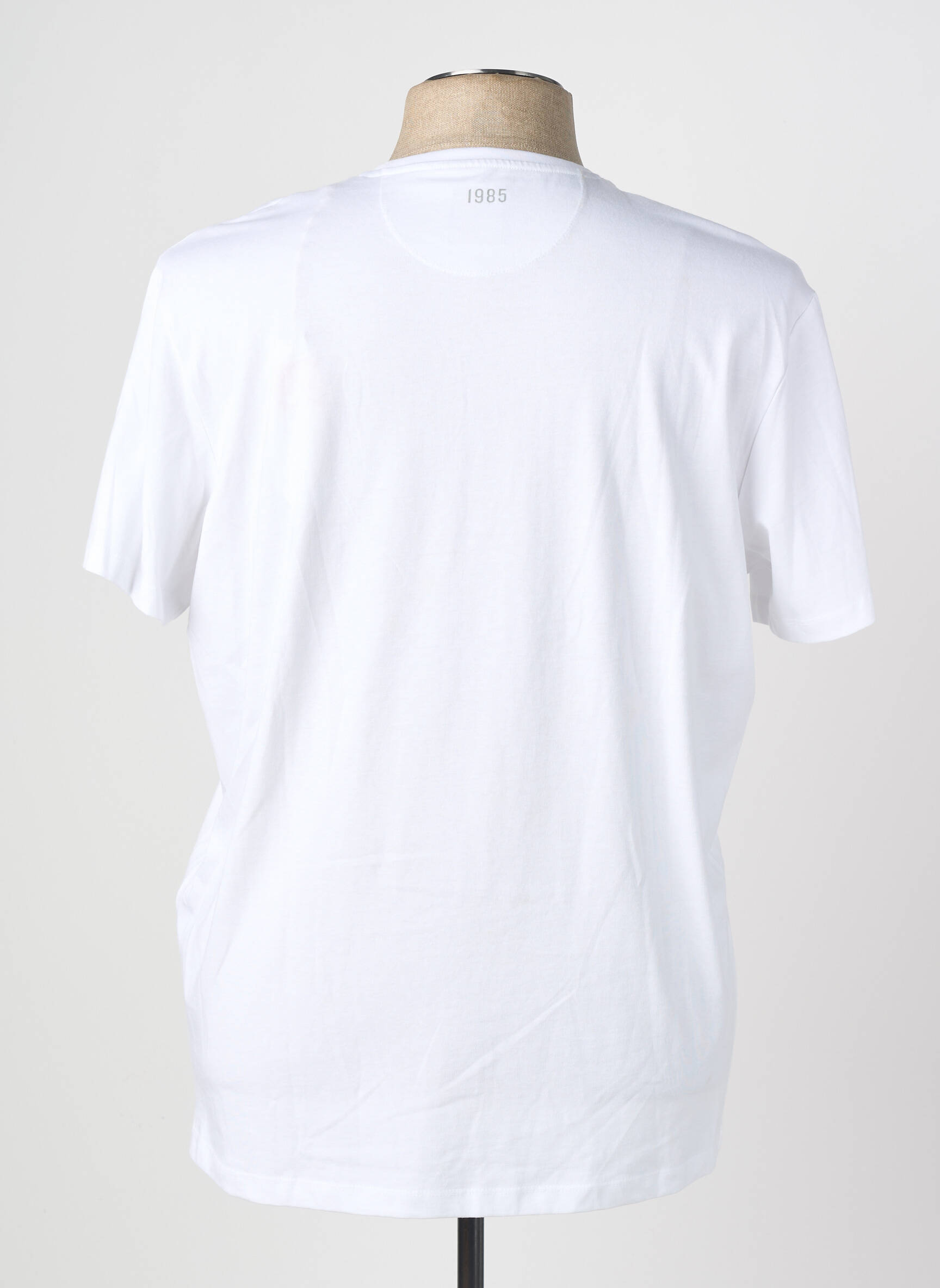 T-shirt sérigraphie floquée manches courtes blanc OXBOW homme