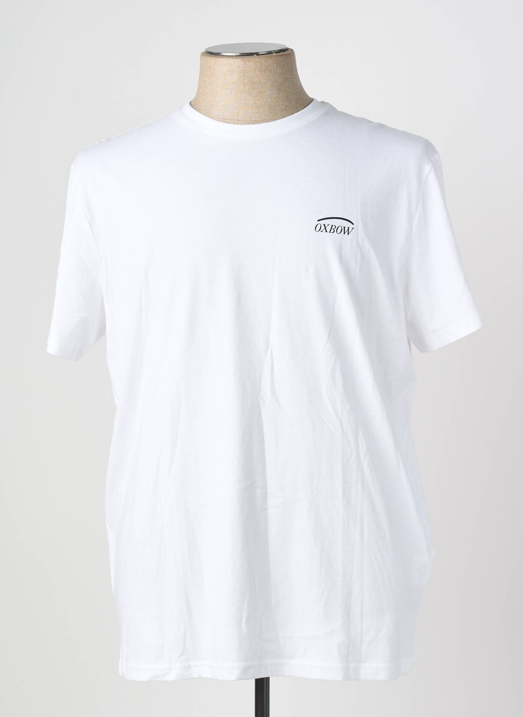 T-shirt sérigraphie floquée manches courtes blanc OXBOW homme
