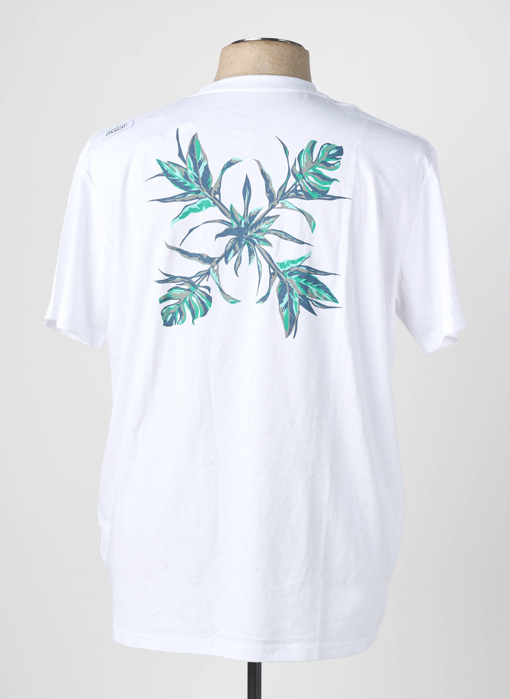T-shirt sérigraphie floquée manches courtes blanc OXBOW homme