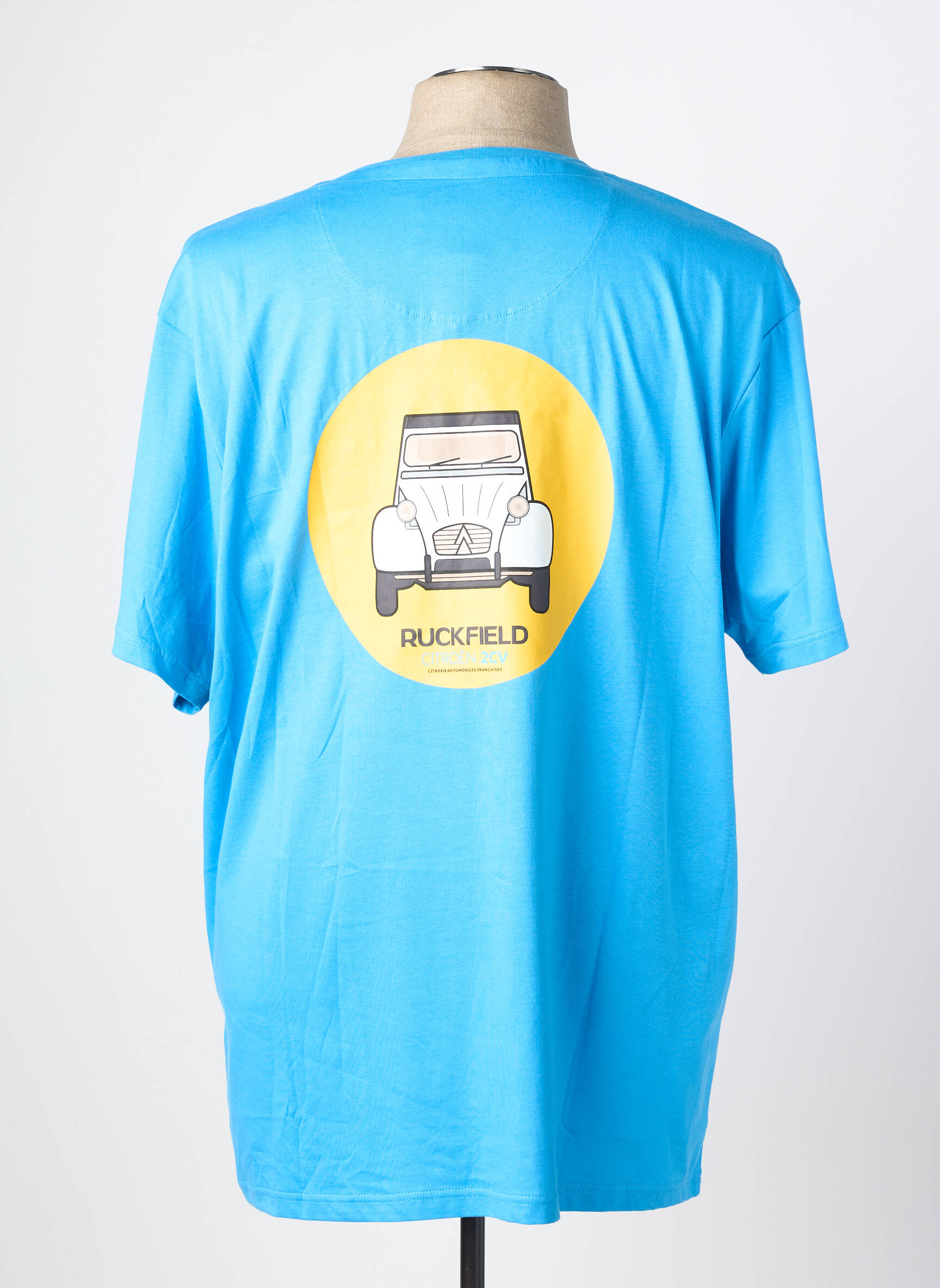 T-shirt broderie manches courtes bleu RUCKFIELD homme