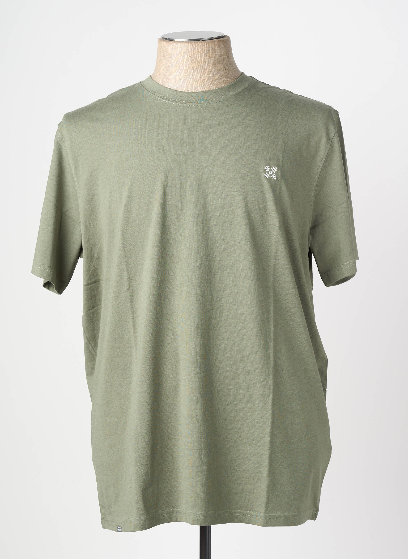 T-shirt broderie manches courtes vert OXBOW homme