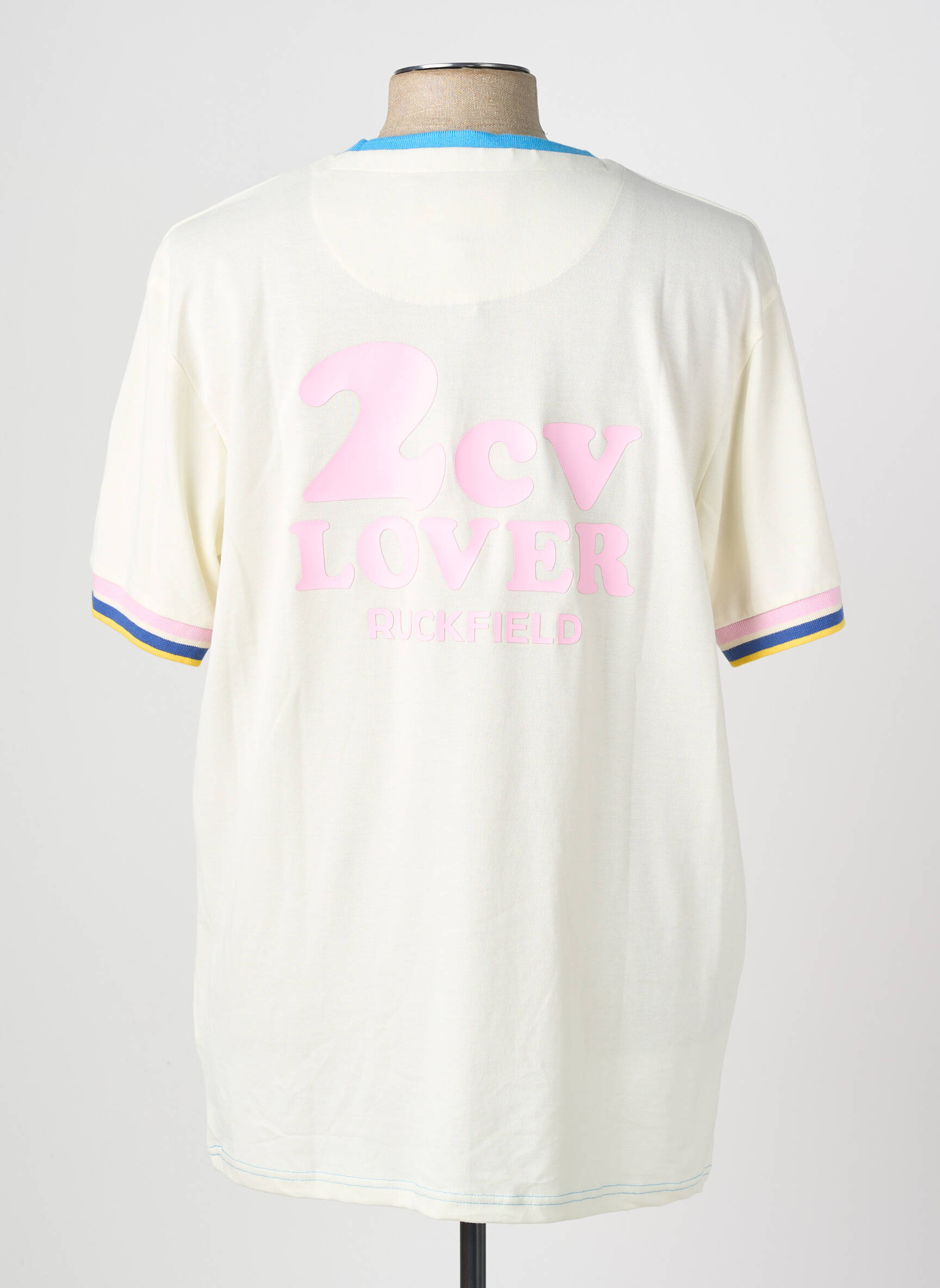 T-shirt broderie manches courtes beige RUCKFIELD homme
