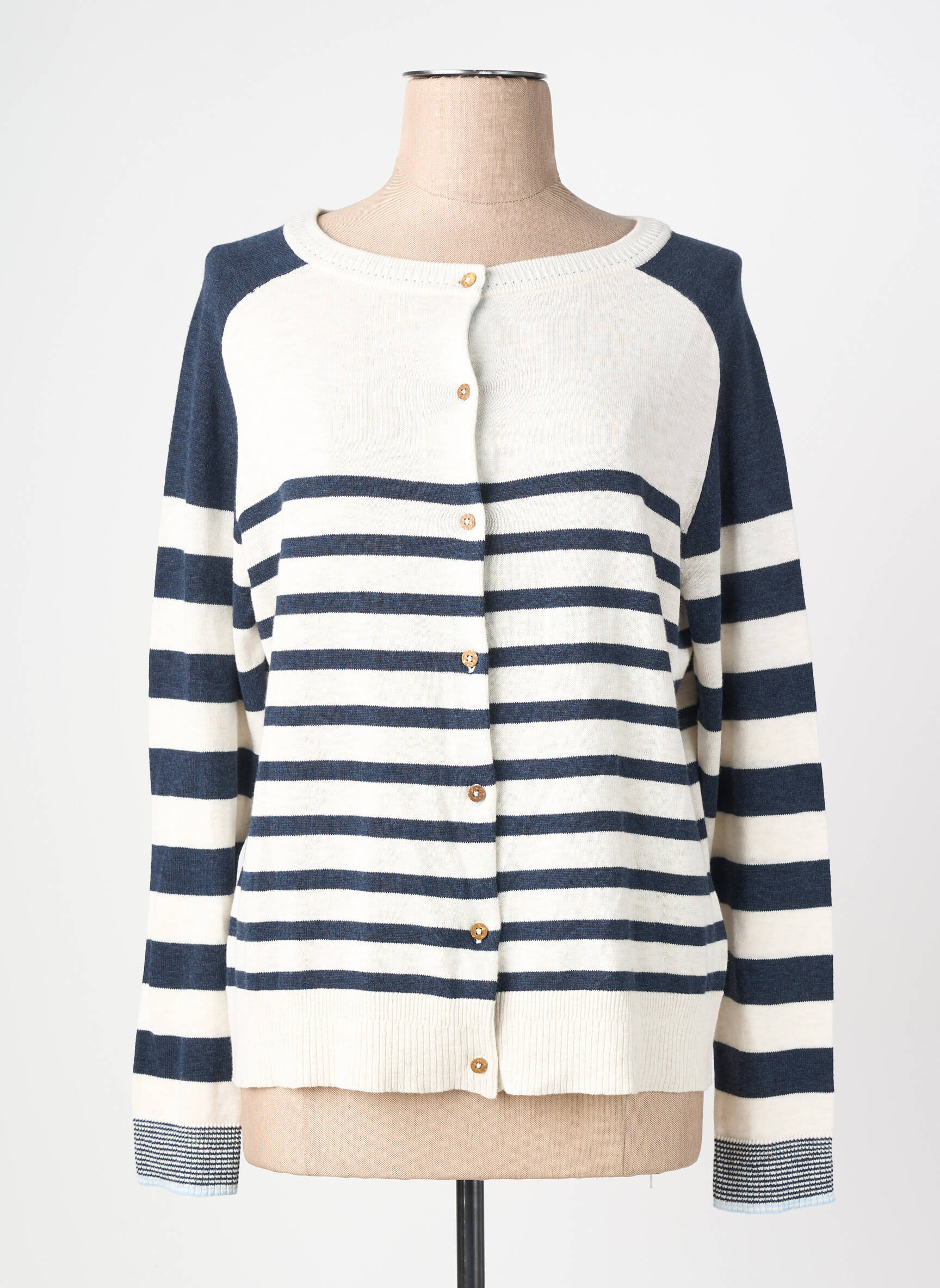 Gilet manches longues col rond blanc WHITE STUFF femme