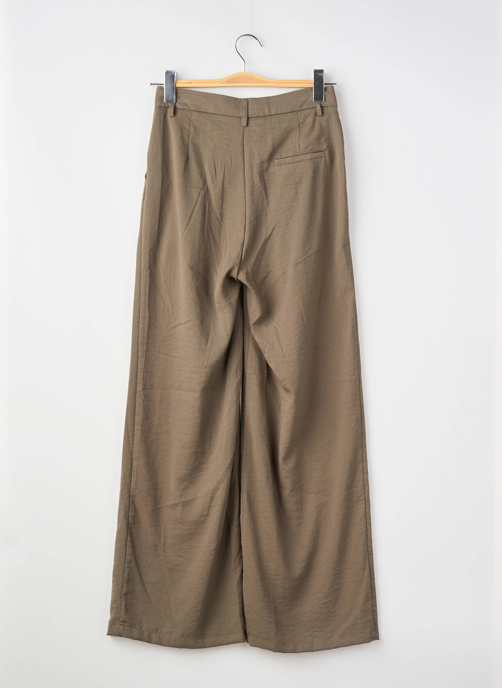 Pantalon large tissage popeline taille normale vert MOLLY BRACKEN femme