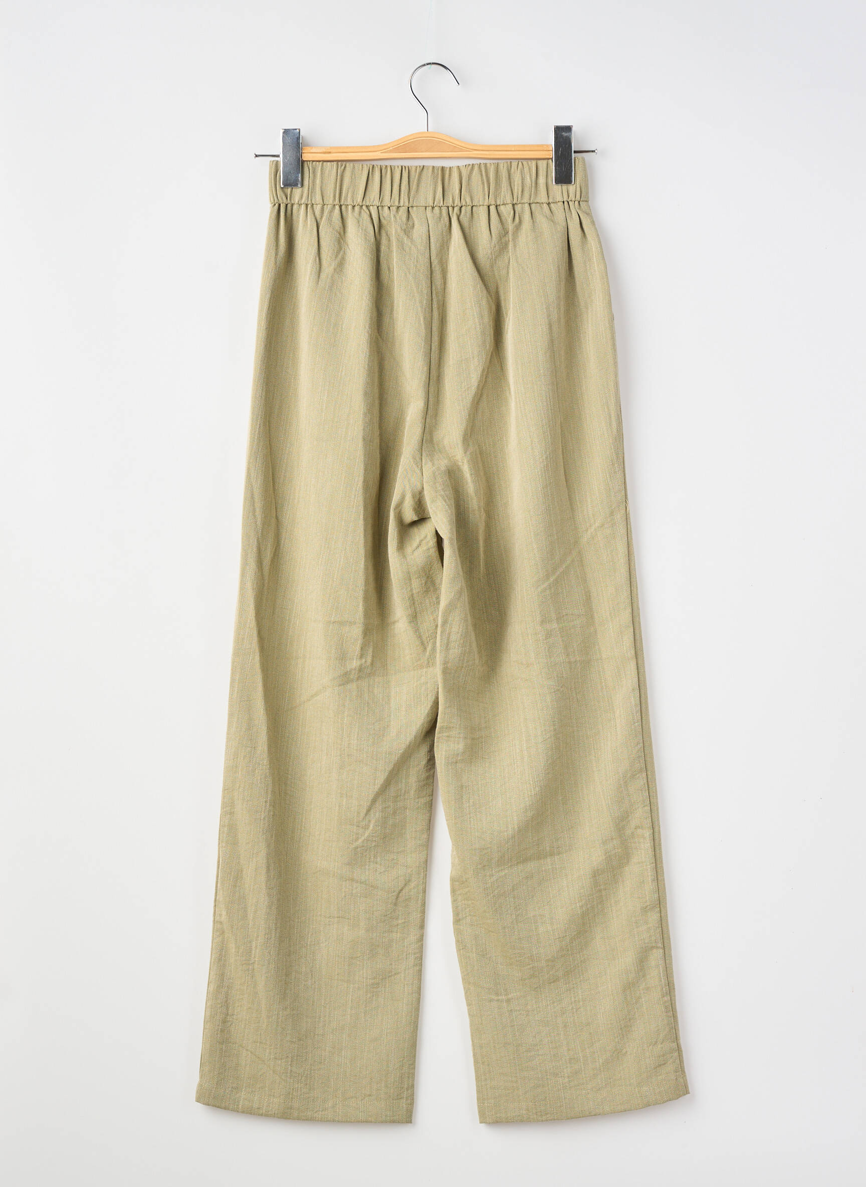 Pantalon large tissage popeline taille normale vert MOLLY BRACKEN femme