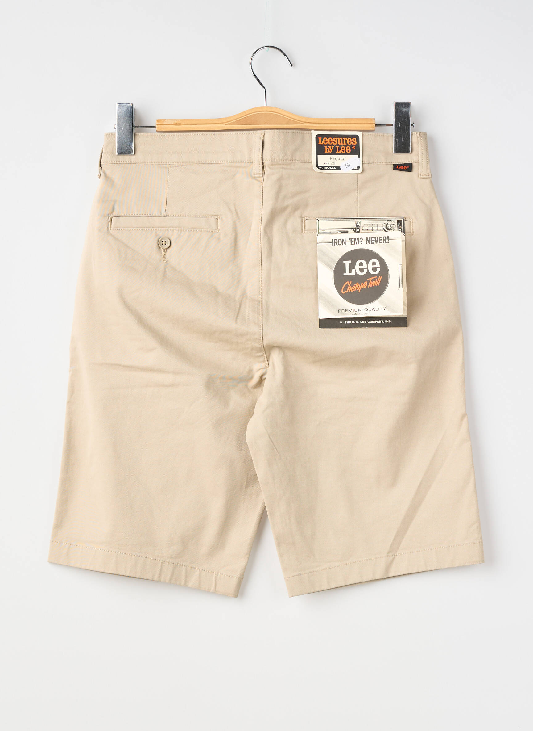 Bermuda stretch taille normale beige LEE homme