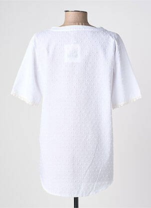 Chemisier manches courtes manches courtes blanc NURIA VILARDAGA femme