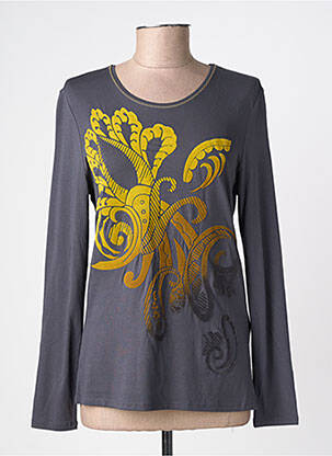 T-shirt manches longues manches longues gris BARBARA LEBEK femme