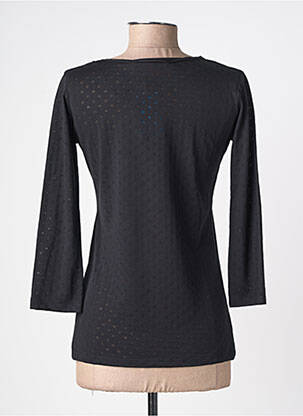 T-shirt manches 3/4 manches 3/4 noir C'EST BEAU LA VIE femme