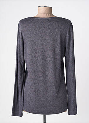 T-shirt imprimé fantaisie manches longues gris BARBARA LEBEK femme