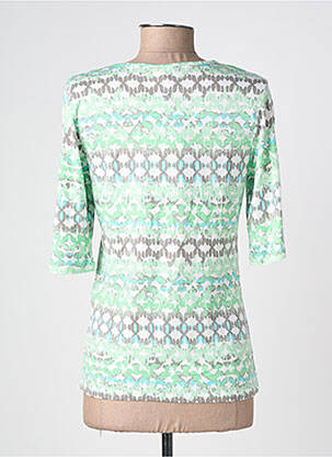 T-shirt imprimé fantaisie manches courtes vert BARBARA LEBEK femme