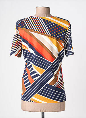 T-shirt imprimé fantaisie manches courtes orange BARBARA LEBEK femme