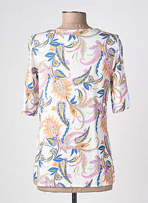 T-shirt imprimé fantaisie manches courtes blanc BARBARA LEBEK femme
