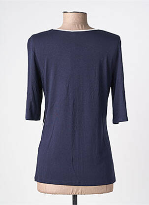 T-shirt stretch manches courtes bleu BARBARA LEBEK femme