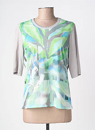 T-shirt imprimé fantaisie manches courtes gris BARBARA LEBEK femme