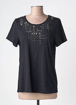 T-shirt coupe droite manches courtes noir ABRIL femme