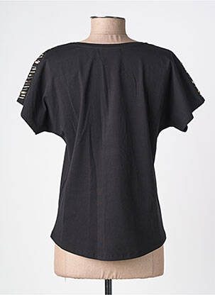 T-shirt coupe droite manches courtes noir ABRIL femme