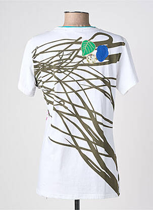 T-shirt imprimé fantaisie manches courtes blanc QUATRE VINGT JOURS femme