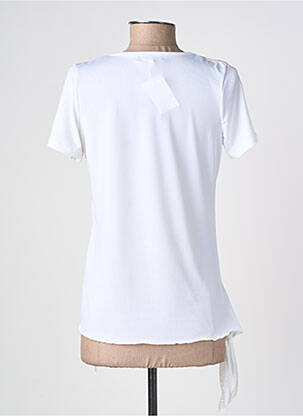 T-shirt coupe droite manches courtes blanc NURIA VILARDAGA femme