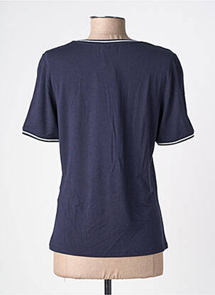 T-shirt imprimé fantaisie manches courtes bleu BARBARA LEBEK femme