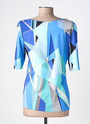 T-shirt imprimé fantaisie manches courtes bleu BARBARA LEBEK femme