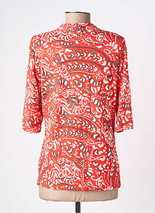 T-shirt imprimé fantaisie manches courtes rouge BARBARA LEBEK femme