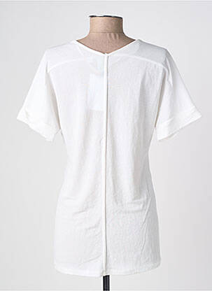 T-shirt coupe droite manches courtes blanc M.X.O femme