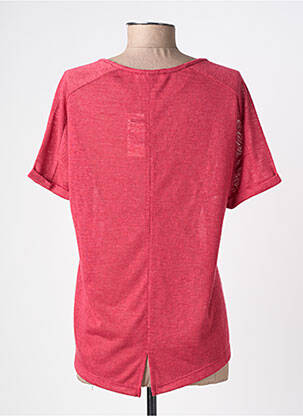 T-shirt coupe droite manches courtes rouge C'EST BEAU LA VIE femme