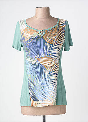 T-shirt imprimé fantaisie manches courtes vert NURIA VILARDAGA femme