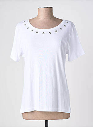 T-shirt coupe cintrée manches courtes blanc THE STYLE femme