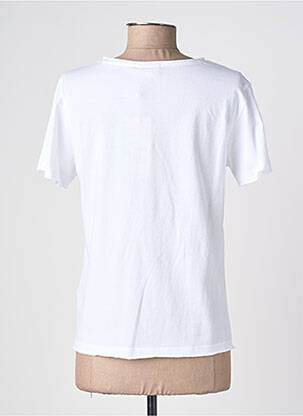 T-shirt sérigraphie floquée manches courtes blanc CREAM femme