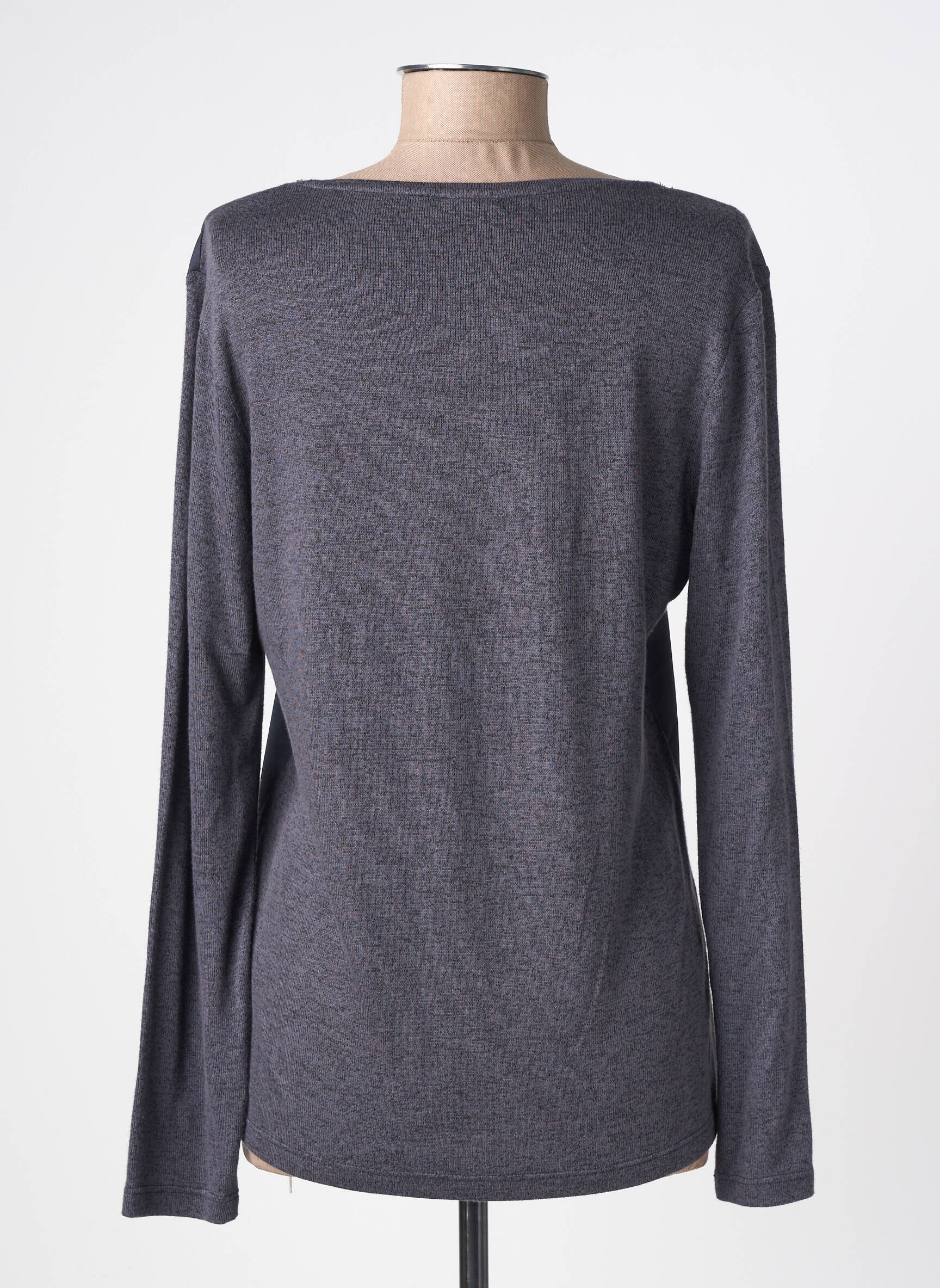 T-shirt imprimé fantaisie manches longues gris BARBARA LEBEK femme