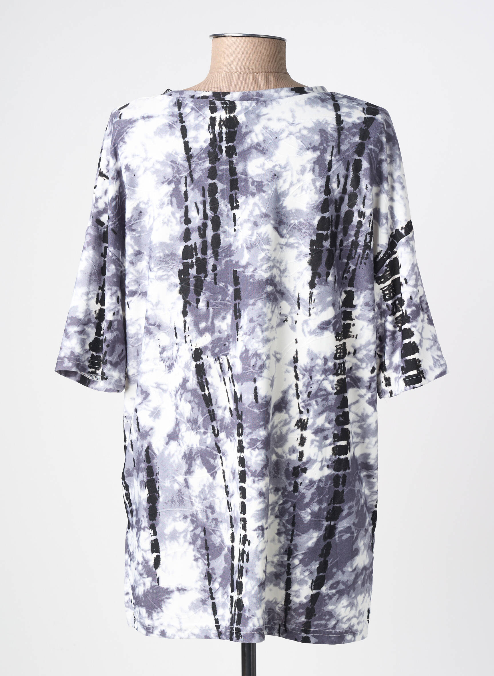 T-shirt imprimé fantaisie manches courtes gris M.X.O femme