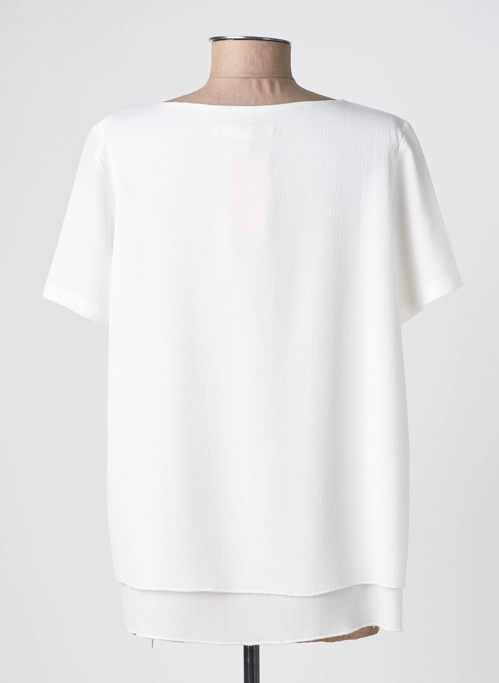 Top stretch manches courtes blanc THE STYLE femme