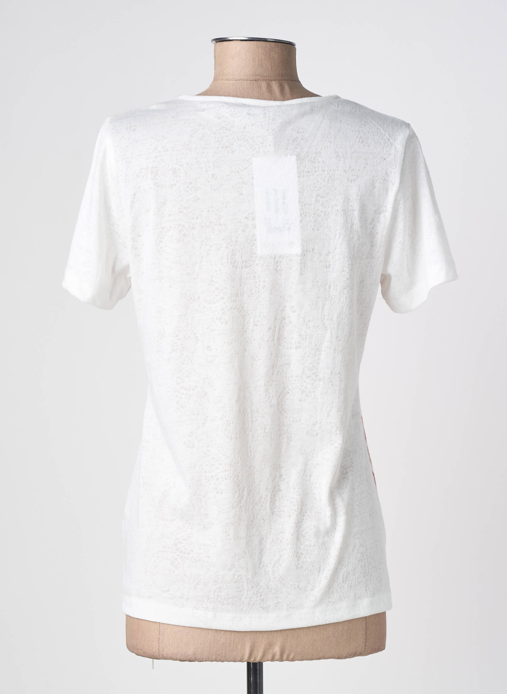 T-shirt imprimé fantaisie manches courtes blanc PLURIELLES femme