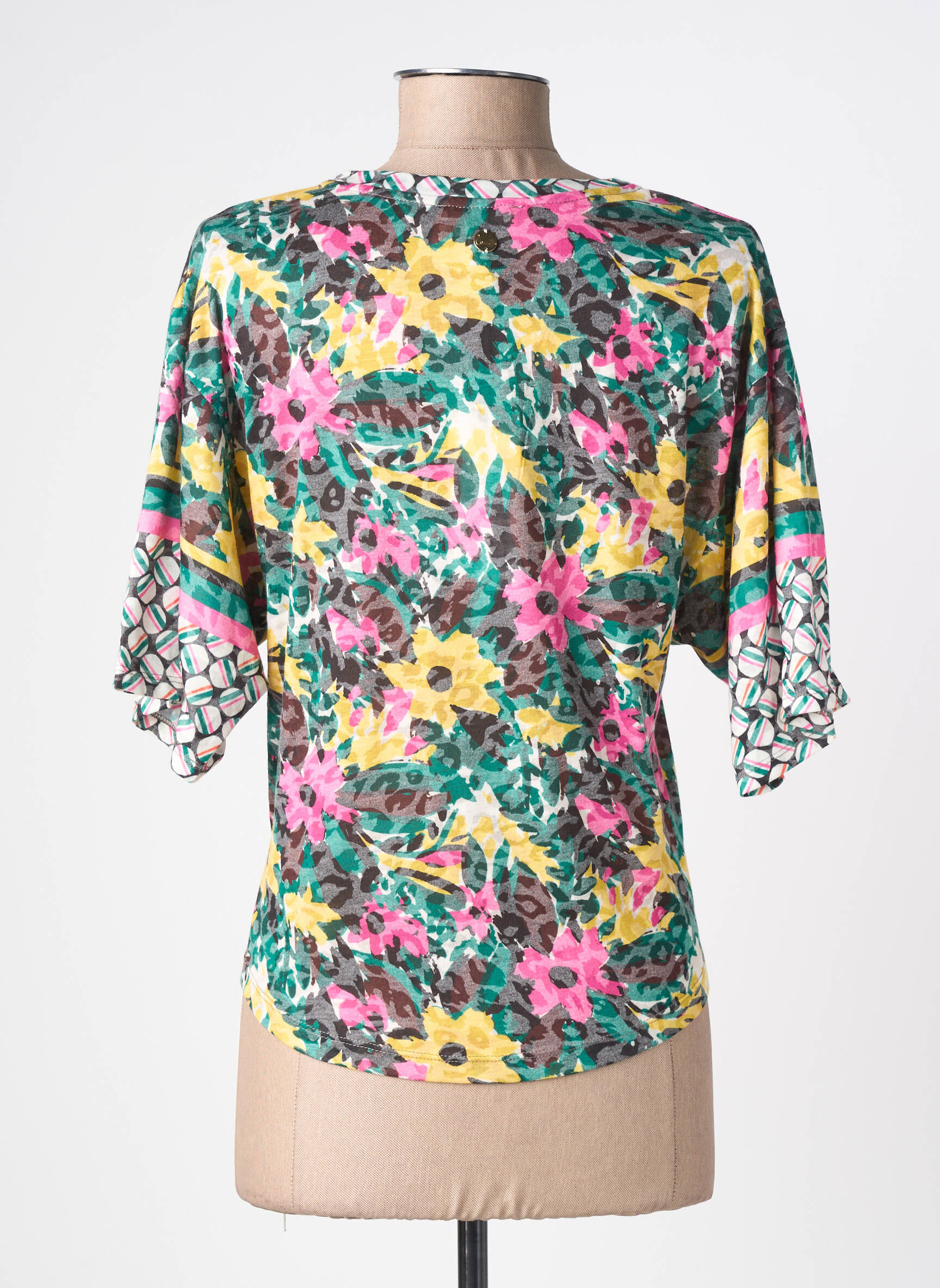T-shirt imprimé fantaisie manches courtes vert LOLA ESPELETA femme