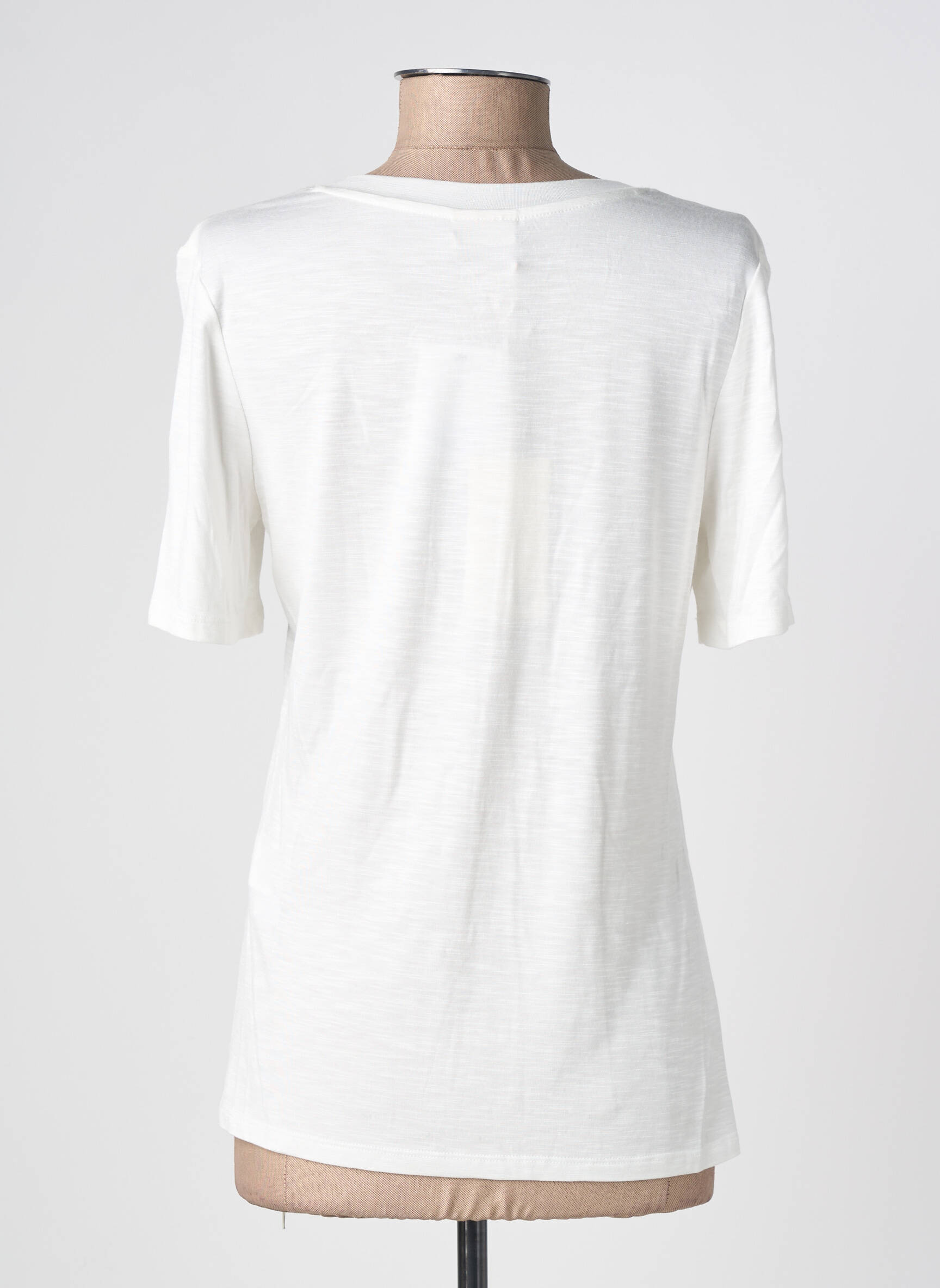 T-shirt imprimé fantaisie manches courtes blanc BARBARA LEBEK femme