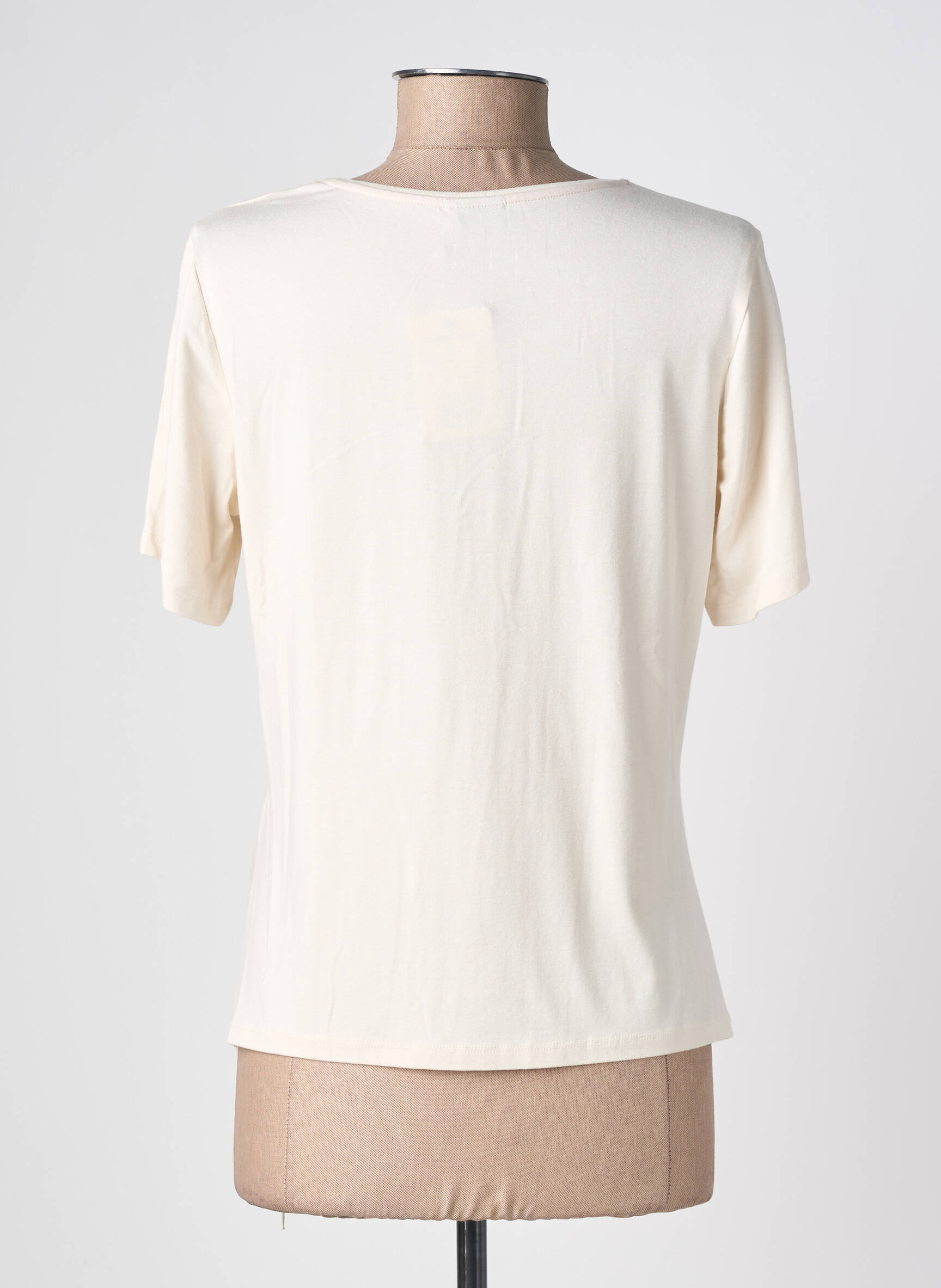 T-shirt imprimé fantaisie manches courtes beige BARBARA LEBEK femme
