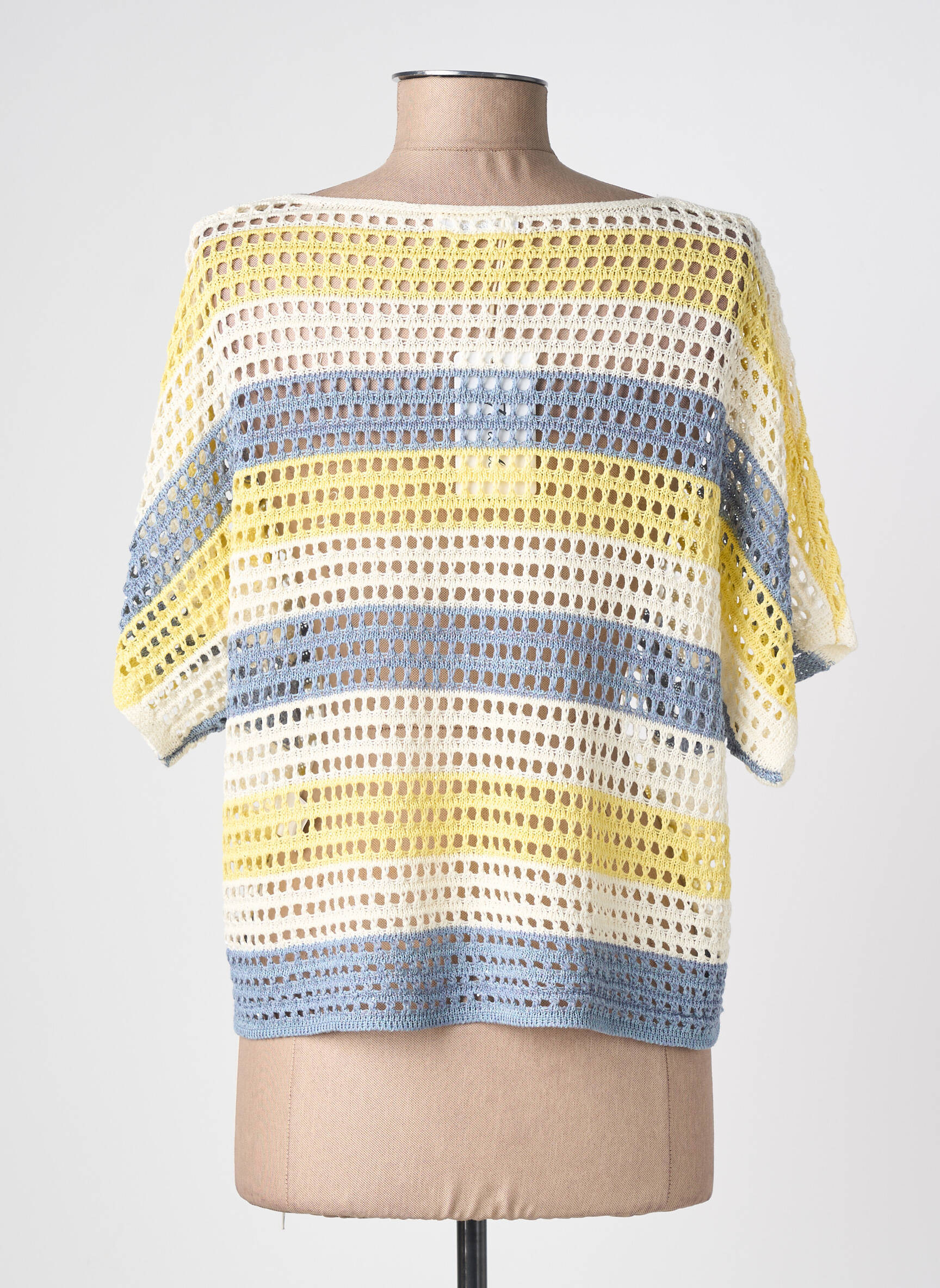 Top manches courtes manches courtes jaune TRIPODE femme