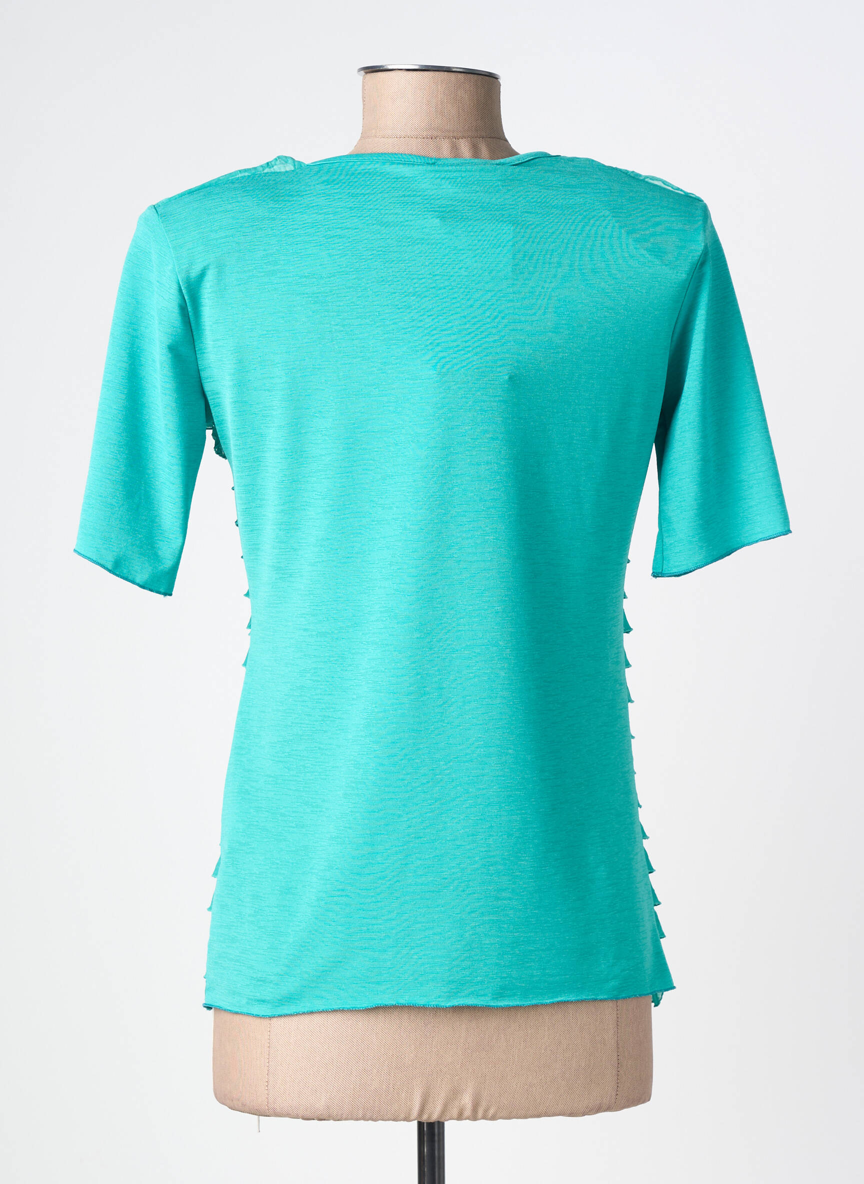T-shirt coupe cintrée manches courtes vert PLURIELLES femme