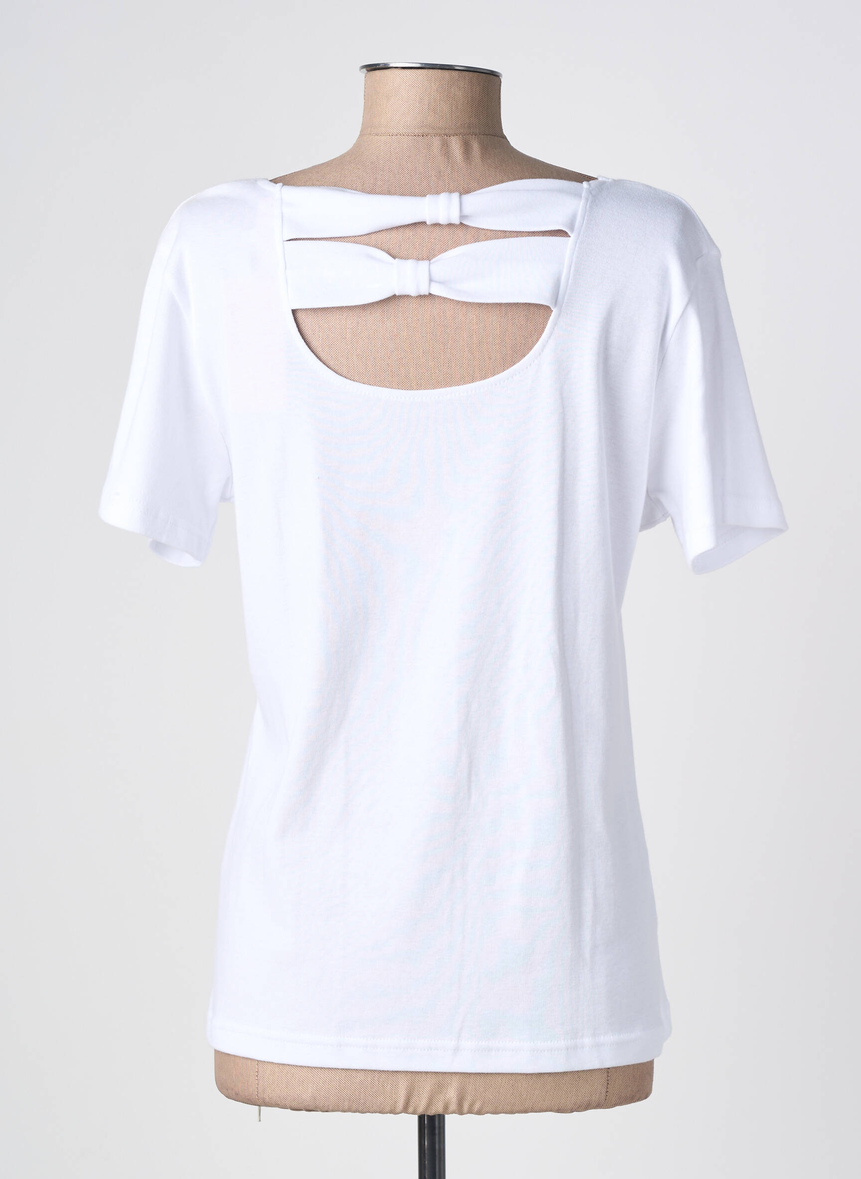 T-shirt coupe cintrée manches courtes blanc THE STYLE femme