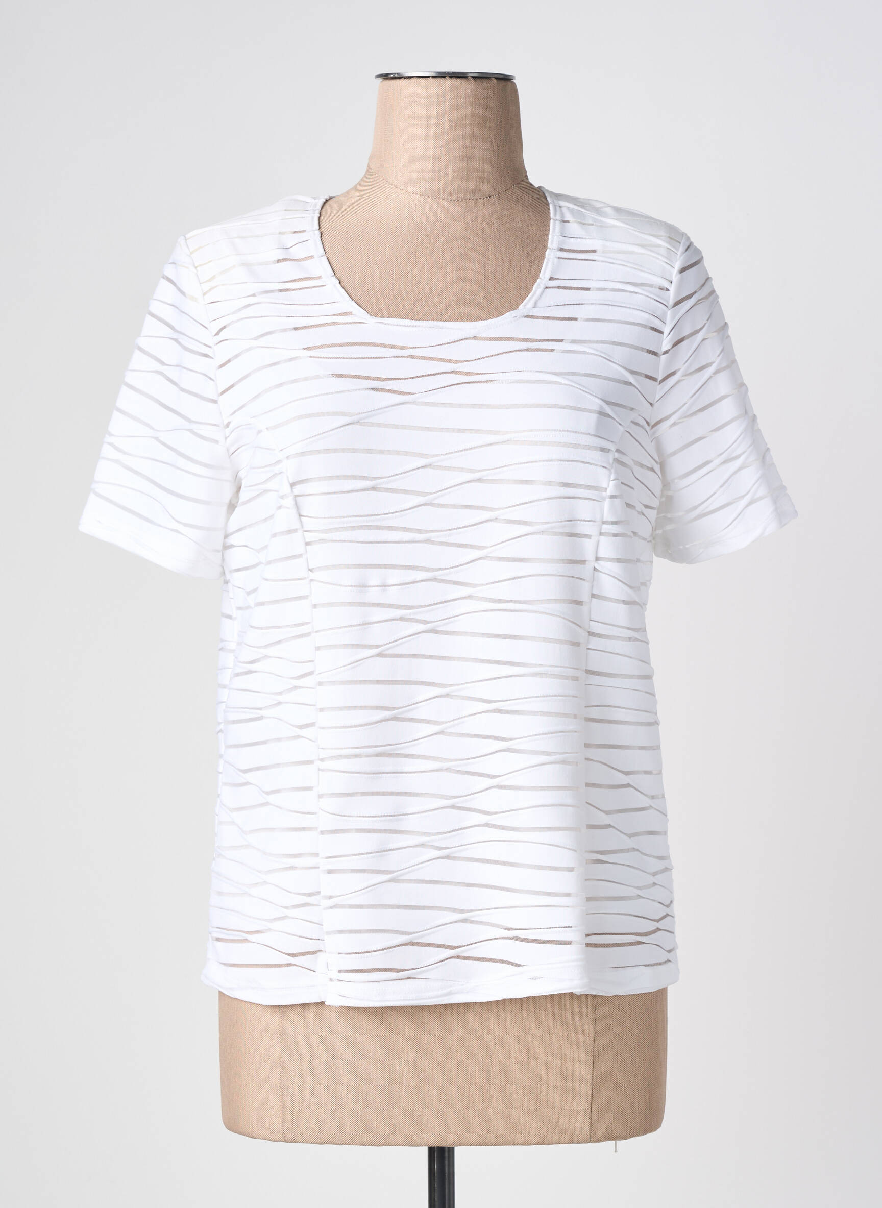 T-shirt coupe droite manches courtes blanc NAYAT femme