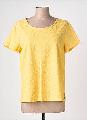 T-shirt coupe cintrée manches courtes jaune C'EST BEAU LA VIE femme