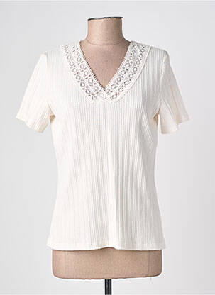 Top stretch sans manche blanc JULIE GUERLANDE femme