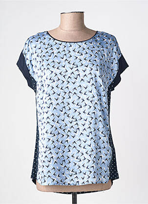 Top manches courtes manches courtes bleu BARBARA LEBEK femme