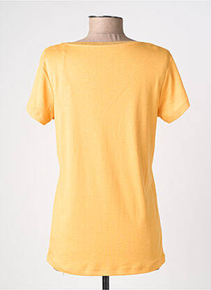 T-shirt stretch manches courtes jaune C'EST BEAU LA VIE femme