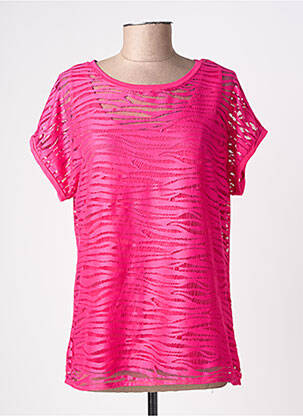 Top stretch manches courtes rose BARBARA LEBEK femme
